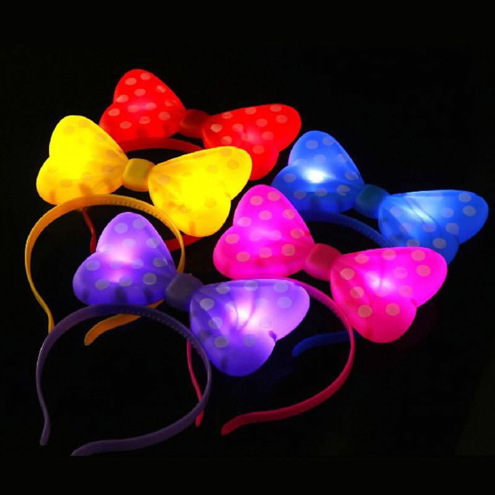 Disney ears light up black white red ribbon ? bow tie hair headband lights Black Light up Mickey Ears - Etsy main image 4