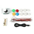thumbnail image 1 of Kit de control de joystick de combate con botones para juegos arcade CY-822A para Raspberry Pi PC, 1 of 10