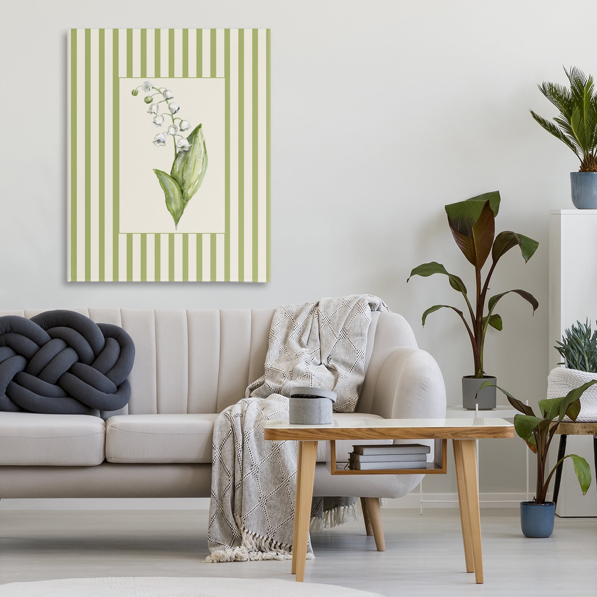 Striped Lily Of The Valley Canvas Wall Art, design by Lisa Wehmeyer