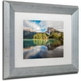 thumbnail image 2 of Trademark Fine Art 'Emerald Lake Dreamscape' Canvas Art by Pierre Leclerc, White Matte, Silver Frame, 2 of 4
