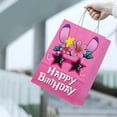 thumbnail image 3 of 16Pcs Cute Cartoon Blue Pink Birthday Party Gift Bags/Candy Boxes, Tote Bags,Hawaiian Party Favor Bags with Handles for Cartoon Animation Theme Party Decoration Supplies, 3 of 5