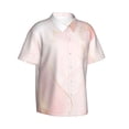 thumbnail image 2 of Bixox Men's Hawaiian Shirts Men's Pink Marble Print Short-Sleeve Shirt-Large, 2 of 8