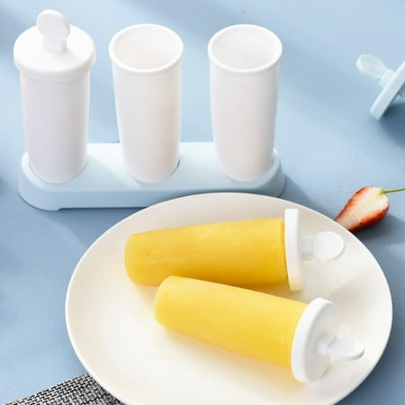 

2Pcs 3 Cells Lollipop Handle Summer Kids DIY Ice Lolly Cream Plastic Molds Tools