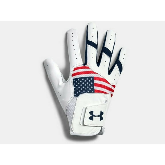 Under Armour Men's UA ISO-Chill Right Hand Golf Glove 1325608-600 White/Red/Navy