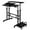 Black, variant on MoNiBloom Complete Computer Workstation Desk, Rolling Standing Laptop Table with Monitor Shelf & Host Rack for Office, Natural