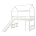 thumbnail image 5 of Aukfa Twin Loft Bed with Slide, House Bed with Headboard for Kids Teens Adults - White, 5 of 8