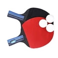thumbnail image 2 of FRCOLOR table tennis racket Table Tennis Racket Double Side Reverse Rubber Faced Beginner Training Ping-pong Board Table Tennis Racket Set (Long Handle, Random Ping-pong Color),10.12"X5.79"X0.79", 2 of 5