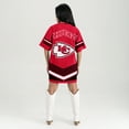 thumbnail image 2 of Women's Gameday Couture Red Kansas City Chiefs Perfect Score Vintage T-Shirt Dress, 2 of 2