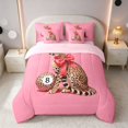 thumbnail image 3 of Erosebridal 8 Ball Twin Bedding Crimson Cheetah Bedding Comforter Set, Crimson Cheetah 7-Piece, 3 of 6