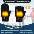 thumbnail image 5 of Rirozkan Heated Gloves, USB Rechargeable Winter Gloves, Full Hand and Fingerless Mittens, Touchscreen Compatible, for Men and Women, D, 5 of 7