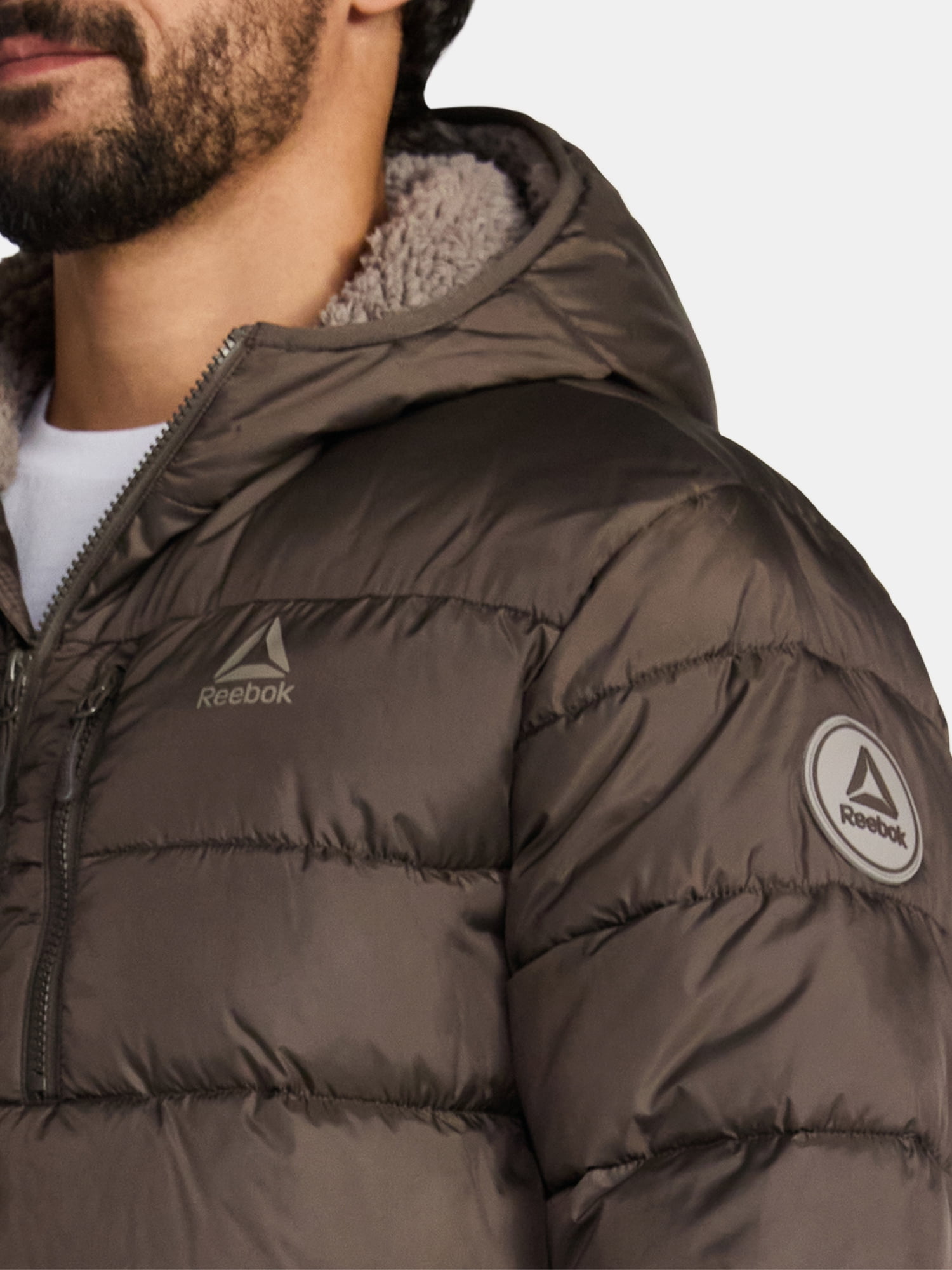Reebok Men and Big Men's Puffer Coat with Hood, Heavyweight, Sizes S-3XL