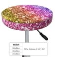 thumbnail image 4 of Naloa Glitter Rainbow Round Bar Stool Cushion Cover 12-14 inch, Fits Kitchen, Office, Restaurant Chairs - 12 inch, 4 of 7