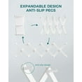 thumbnail image 4 of OROPY Expandable Wood Coat Rack Wall Mount, 14 Peg Accordion Hat Rack – Adjustable Storage Hanger, White, 4 of 6