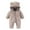Khaki, variant on aidice Baby Girl Boy Clothes Infant Fleece Hooded Onesie Winter Warm Newborn Comfy Unisex Zipper Rompers