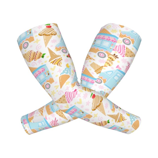 Balery Icecream Truck Mangas Refrescantes para Brazos para Hombre y Mujer – Transpirables y Absorbentes de Humedad para Mujeres, Hombres y Niños
