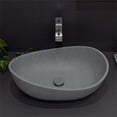 thumbnail image 4 of Pemberly Row 23" Solid Concrete Wavy Oval Above Mount Vessel Sink, 4 of 5