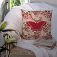 thumbnail image 3 of Butterfly Shabby Chic Pink Roses Fabric Decorative Pillow, 3 of 4
