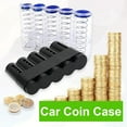 thumbnail image 2 of Wmool Car Coin Case Coin Dispenser Stge Box Car Interior Stge Purse Organizer Saving P4Y0 Box Accories, 2 of 8