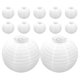 thumbnail image 1 of 12 faroles de papel blancos: Faroles redondos plegables de 25 cm - Pantalla de lámpara de bola de papel blanca plegable - Decoración de techo para fiestas de Navidad y Año Nuevo, 1 of 8