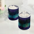 thumbnail image 2 of Yayeee 2 Pack Qtip Holder Bathroom Cotton Swab Canister with Lid Clear Dispenser Set, Purple Moonlight Forest, 2 of 6