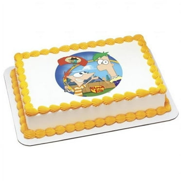 Deco Pac 206547 Disney Phineas and Ferb Agent P Arrives Edible Icing Cake Topper