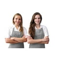 thumbnail image 2 of Unisex Butcher Full Width Apron with Long Ties, Adjustable Neck Strap, Grey, 2 of 4