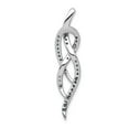 thumbnail image 3 of 14K White Gold Charm Pendant Diamond Round 1 3Ct. Blue & Fancy Chain Slide, 3 of 4