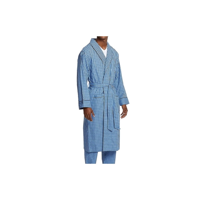 Robe Nautica para hombre, manga larga, algodón ligero, azul francés