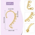 thumbnail image 2 of 1 caja de 30 piezas de accesorios para puños de oreja, puños de aretes dorados, sin dolor, sin perforaciones, con clip, para envolver las orejas., 2 of 9