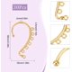 thumbnail image 2 of 1 caja de 30 piezas de accesorios para puños de oreja, puños de aretes dorados, sin dolor, sin perforaciones, con clip, para envolver las orejas., 2 of 9