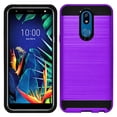 thumbnail image 3 of LG K40 Dual layer Metal Brushed Shockproof Armor Hybrid Case Cover Black, 3 of 6