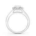 thumbnail image 3 of Faux Jewel Elegant 1.6 Ct Cushion Cut Moissanite Engagement Ring - Simulated Stone Ring - Halo 4 Prong Design Ring - 14K White Gold Plated Ring - Perfect for Proposals and Gifts for Women, 3 of 4