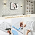 thumbnail image 4 of 3D Wall Panels for Interior Wall Decor, 11.8''x11.8'' White Accent Textured Wall Panels, Wall Covering Panles for Living Room, Gaming Room, TV Background, 4 of 7