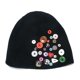 thumbnail image 1 of Gorro de punto con botones de colores, gorros de calavera con botones Y2K para mujer y hombre, gorros cálidos para exteriores e invierno, 1 of 6