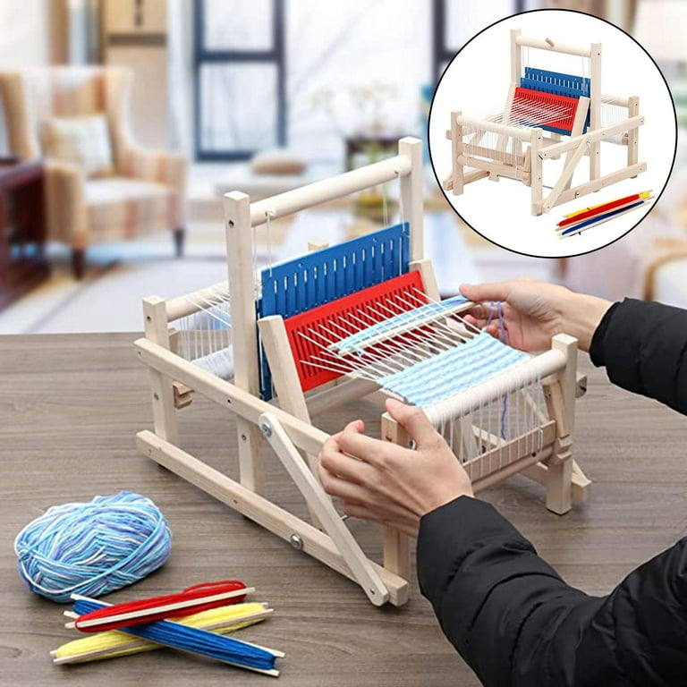Wood Knitting Weaving Loom, Adjustable Yarn Weaving & Looming Kit
