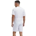 thumbnail image 2 of MSemis Men's Rompers Casual Shorts Sleeve Zipper Front Jumpsuit One Piece Coverall Outfits White XL, 2 of 6