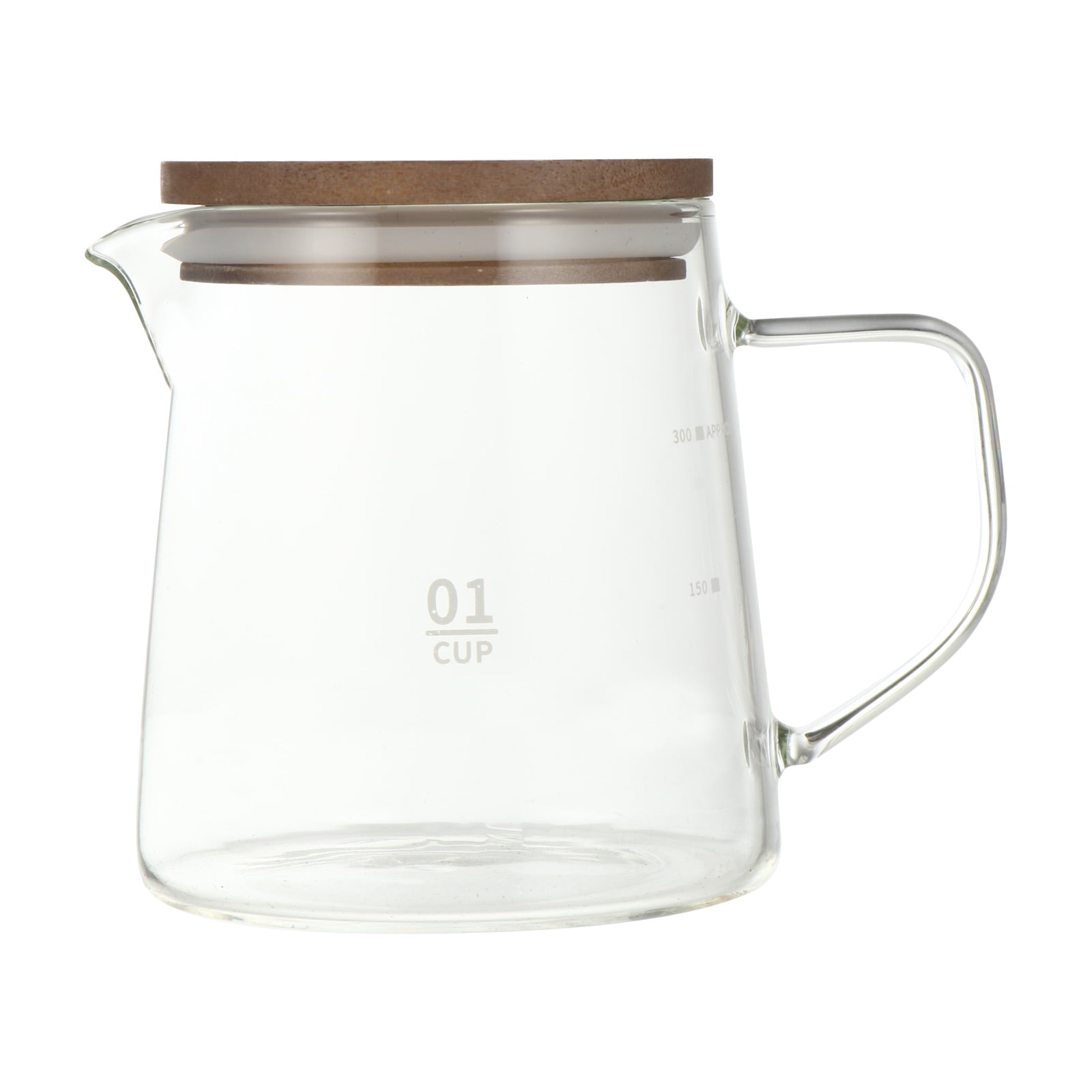 1 Pc Transparent Glass Kettle Coffee Pot Milk Pot Teapot Home Supplies