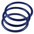 thumbnail image 2 of LeLuv 5mm Round Gauge Cock Ring - Blue, Stainless Steel - 48, 52, 56mm Inside Diameter 3-Pack, 2 of 6