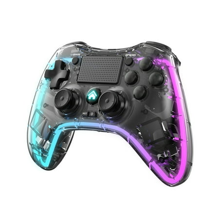 Wireless Controller for PlayStation 4, Gychee Transparent Gamepad for PS4, Compatible with PS4/PC/Android Accessories for Kids Gifts