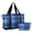 Consistent Blue Check Pattern, variant on Dry Wet Separated Sports Duffel Handbag Bags, Gym Crossbody Bag with Detachable Strap/Cosmetic Pouch, Blue Checkered Pattern