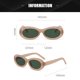 thumbnail image 2 of Gafas de sol ovaladas retras, gafas de sol de moda con montura pequeña de hip-hop para tiro callejero, hechas de PC, 2 of 5