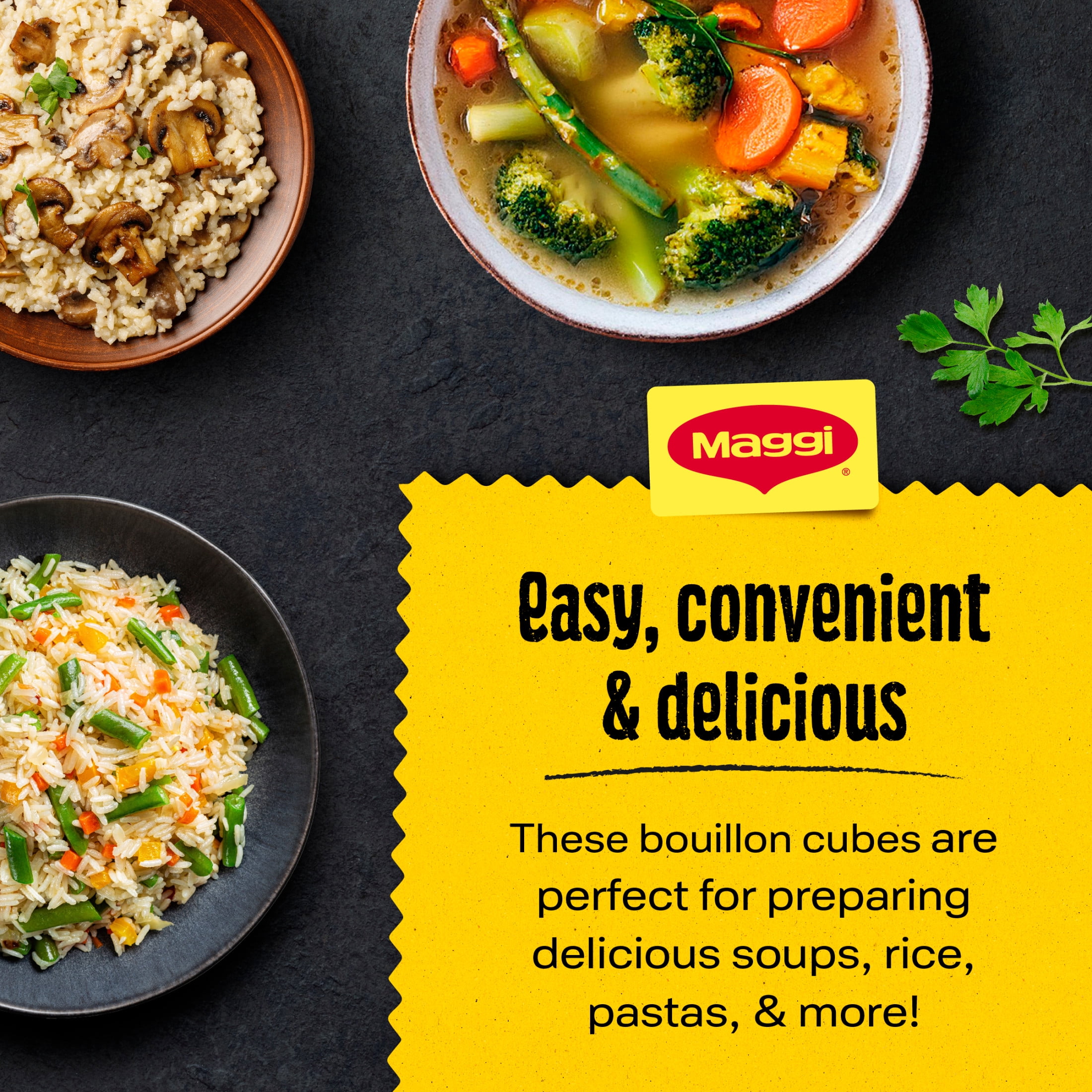 (6 pack) Maggi Caldo Sabor A Vegetales Vegetable Flavor Bouillon Cubes, Vegetable Bouillon, 20-CT 2.82 oz