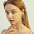 thumbnail image 2 of Indian Jhumka Jhumki Ethnic Dangle Earring for Women Vintage Long Tassel Bell Drop Earrings Boho Flower Beaded Bollywood Jewelry Boho Traditional Oxidized Antique Festival Party Gift for Lady, 2 of 13
