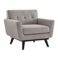 thumbnail image 2 of Modway Engage Herringbone Fabric Armchair in Light Gray, 2 of 8