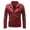 Red, variant on HOOMEUMY Mens Classic Leather Jacket Classic Solid Coat Turndown Collar Jacket Slim Fit Design Casual Workout Long Sleeve Clothes Fashion 2025 Trendy Brown M