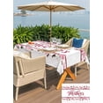 thumbnail image 4 of Pink Mother's Day Outdoor Tablecloth - 60x120 Inch Rectangle Dining Table Cover, Watercolor Flowers Modern Polka Dot Striped Waterproof Outdoor Table Cloth with Umbrella Hole & Zipper for Patio, 4 of 7