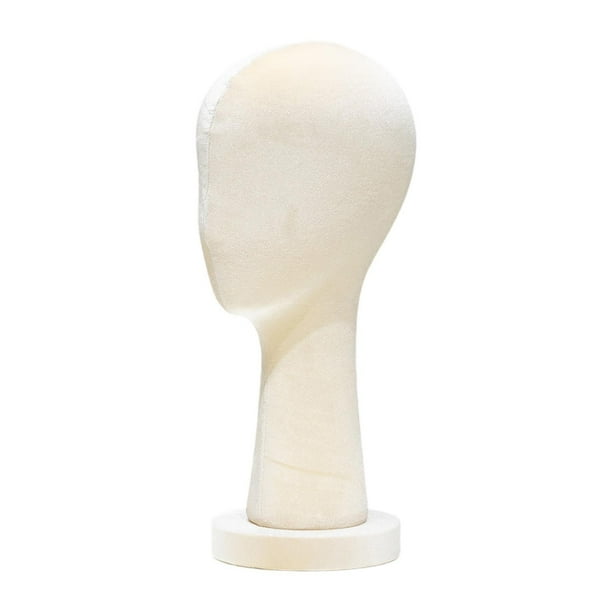 Cabeza de maniquí Cabeza de maniquí Soporte de peluca de terciopelo multifuncional Soporte de exhibición de sombrero para tocado de salón de belleza Altura 40cm