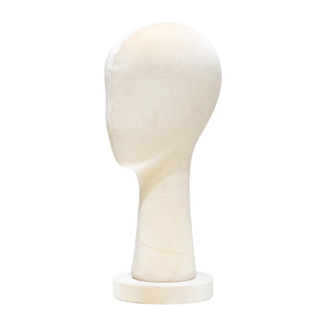 Expositor de sombreros con cabeza de maniquí, multifuncional, con base de terciopelo para pelucas. Altura 40cm