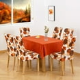 thumbnail image 2 of Dining Room Chair Covers Set of 6, Soft Stretch Kitchen Chair Covers Slipcover Protector, Removable Washable Geometric Parson Chair Covers 6 Pack, Burnt Orange, 2 of 6