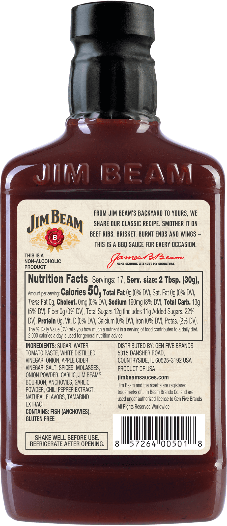 Jim Beam Original BBQ Sauce, 18 oz